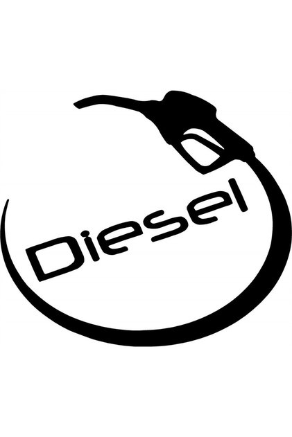 Diesel Depo Kapağı Oto Sticker Siyah 4