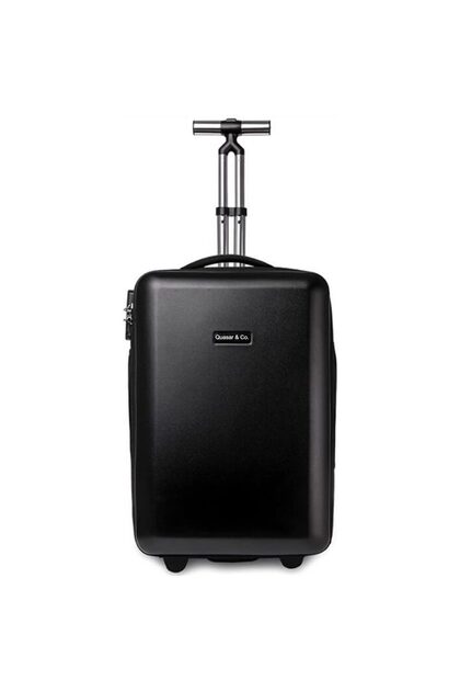 Rucsac tip troler,Quasar & Co.,model Condor,cu roti,compartiment laptop,ABS/oxford,51x32x21cm,Negru