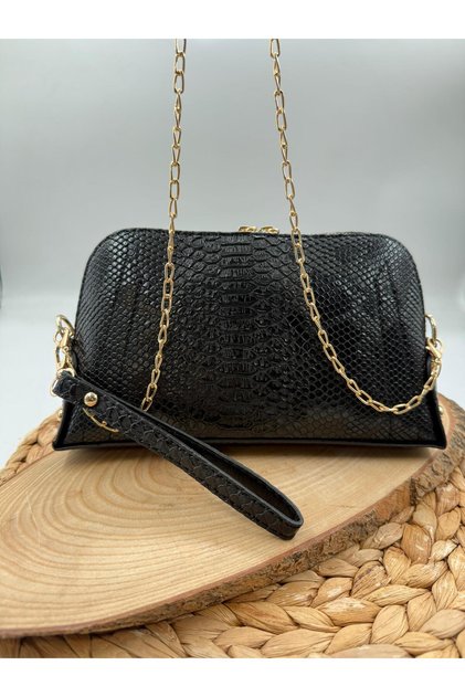 Handbag and Shoulder Chain Cross Strap Anakonda Pattern Gift Bag