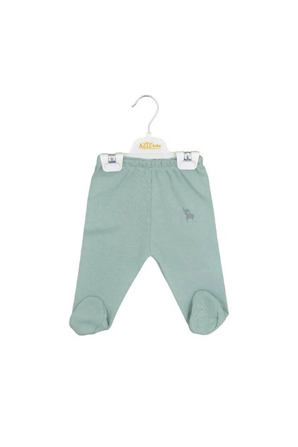 Unisex Elephant Patterned Elastic Waist Booties Baby Pants 0 Months - 12 Months