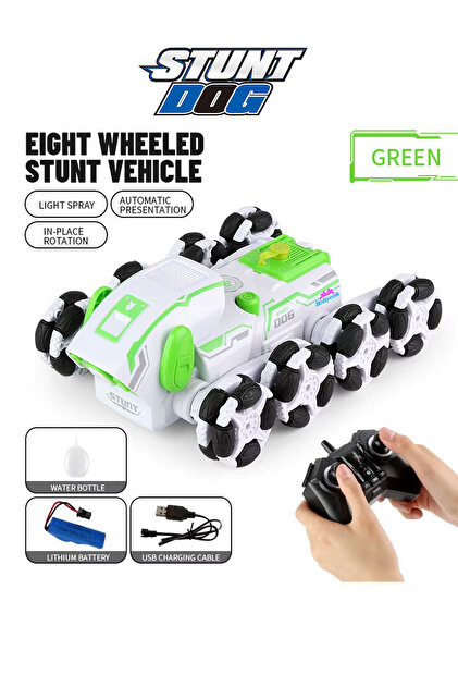 hediyecik Rc 8 Teker Duman Atan Robot Köpek Akrobat Araba Uzaktan