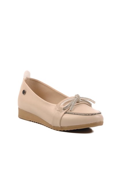 Pc-53018 Z Beige Polyurethane Women's Ballerinas