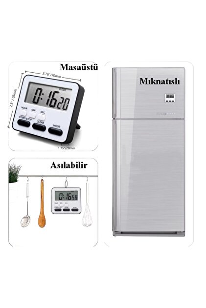 newnet ZK-2206 Mıknatıslı Kronometre İleri ve Geri Sayım Özellikli