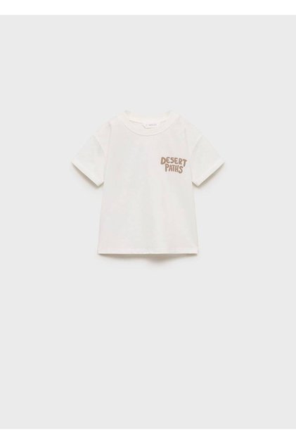 T-Shirt with Letter Embossed Print