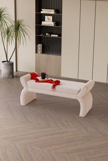 Zenn Coco Kumaşlı Modern Bench Puf