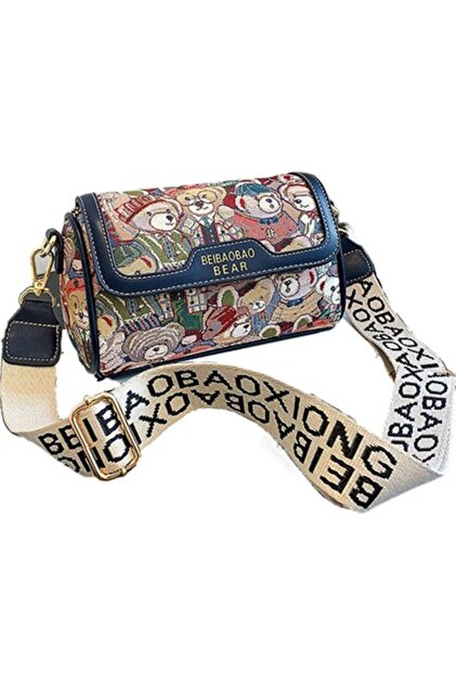 Buldug Weichuang Zx Kadın Çapraz Çanta Küçük Ayı Desenli Kadın