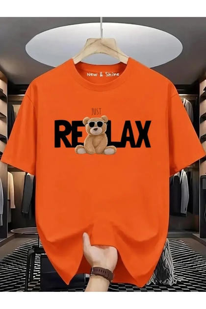 Relax Bear Printed Oversize T-Shirt