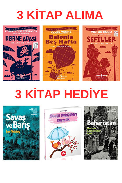Dünya Çocuk Klasikleri 3 Kitap Alıma 3 Kitap Hediye (Toplam 1040 Sayfa)