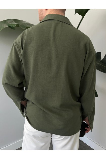 Keten Oversize Gömlek