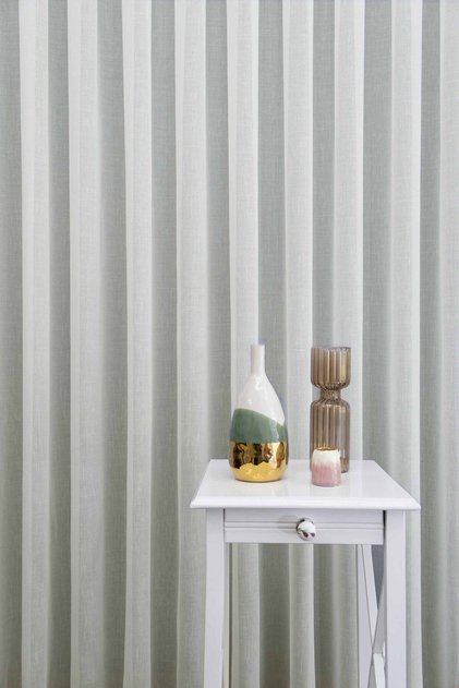 Ecru Linen Tulle Curtain 2 Layers Pleated Tulle Curtain
