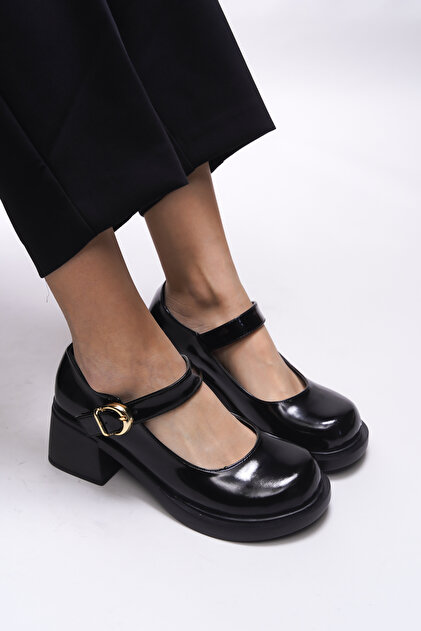 Kyslanna Kadın Loafer 0012503 Siyah Rugan