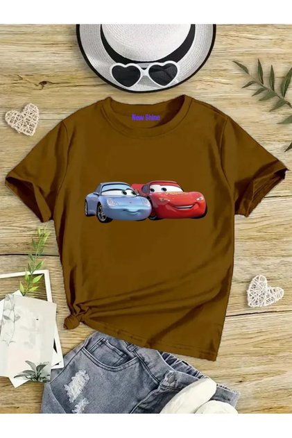 Mcqueen and Sally Oversize Kids T-Shirt