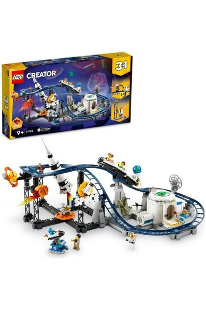 Creator Space Roller Coaster 31142 - With Tower And Carousel Detail For Children 9 Years Old And Up