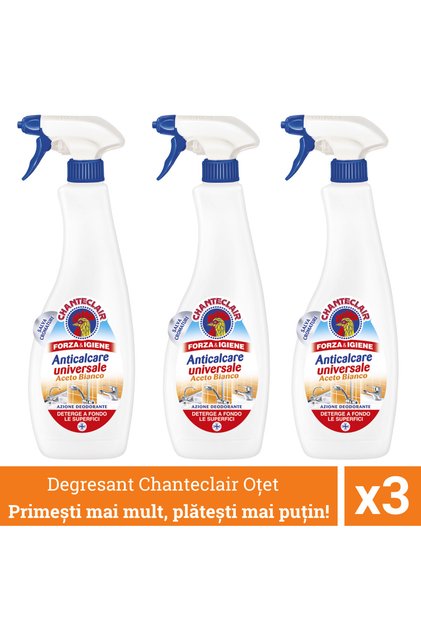 Πακέτο Προσφοράς 3 X Chanteclair Απολιπαντικό Universal με Ξύδι, Σπρέι, 600 ml