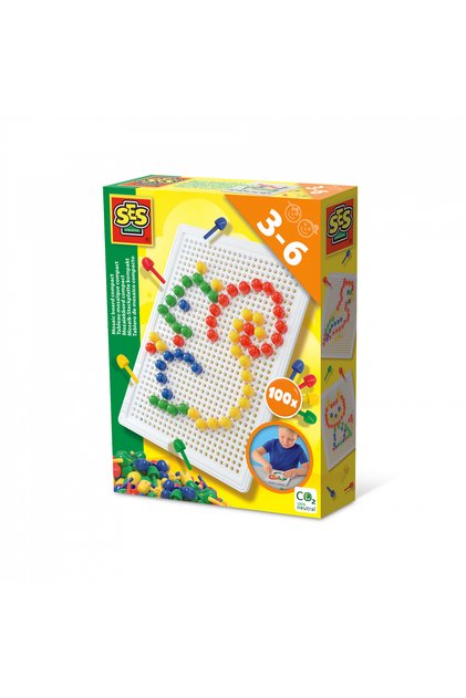 Set de mozaic creativ pentru copii - Placă compactă de mozaic cu cuie colorate