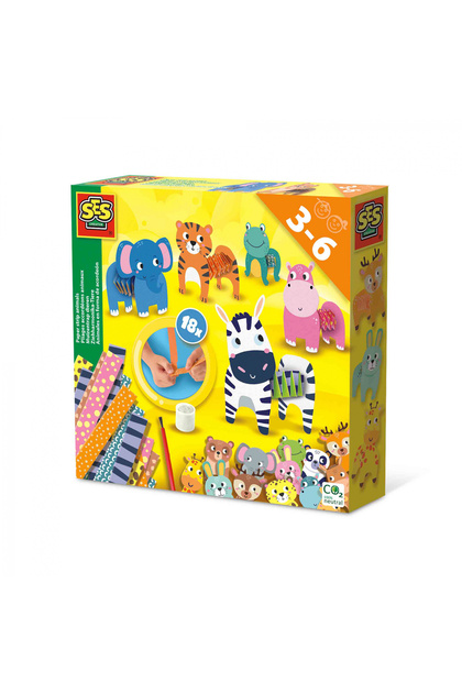 Set creativ pentru copii - Animale făcute din benzi de hârtie