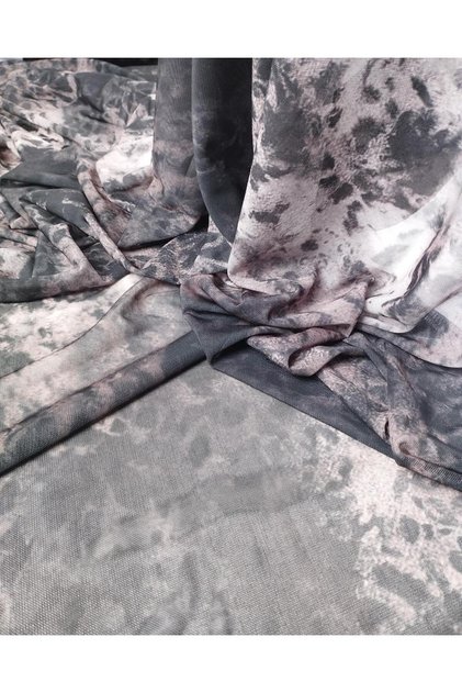 Tie Dye Pattern Mesh in Black Anthracite Color (Width 140 cm X Length 235 cm)