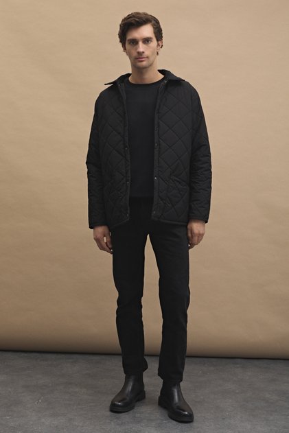 Kapitone Basic Mont - Siyah