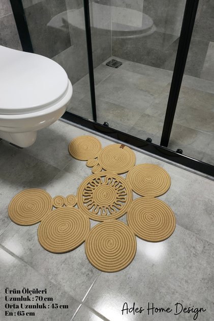 Jute, Mat, Bath Mat, Toilet Seat Mat, Toilet Seat Mat, Double Sided