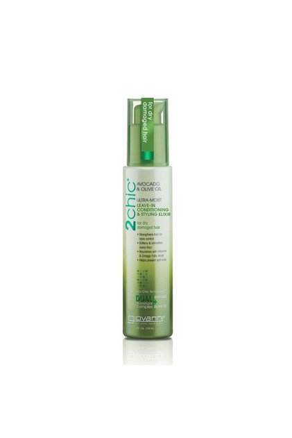 Giovanni 2chic Ultra Moist Leave-In Conditioning & Styling Elixir, With Avocado & Olive Oil, 118 ml