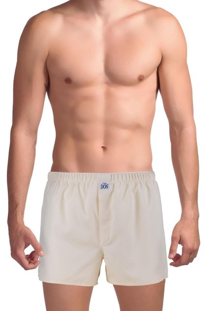 The DON Poplin Erkek Boxer Krem Rengi