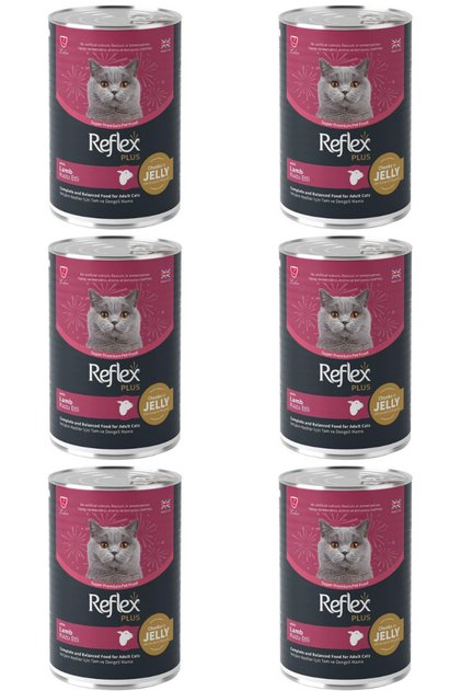 Plus Jöle İçinde Parça Kuzu Etli Yetişkin Kedi Konservesi 400gr - 6 Adet