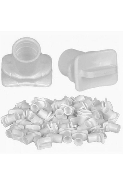 Wooden Perch Head (10mm) (50 Pieces) 1st Class White Plastic Material