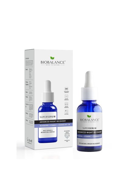Bio Balance Super Serum Advanced Night Recovery - With Resveratrol, Vitamin C, Ceramide NP HA, 30Ml