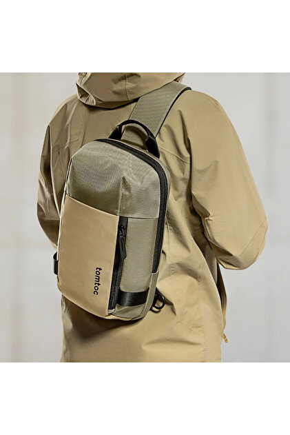 Tomtoc Explorer A54 11 Inç / 5l Haki Çapraz Ipad Omuz Sırt Çantası