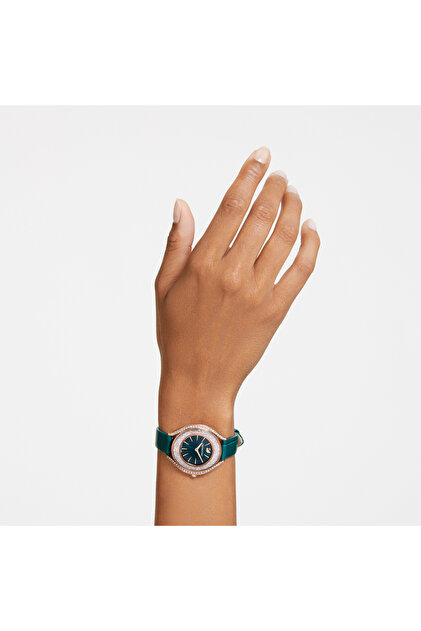 Swarovski Crystalline aura Saat, İsviçre Üretimi, Deri kayış