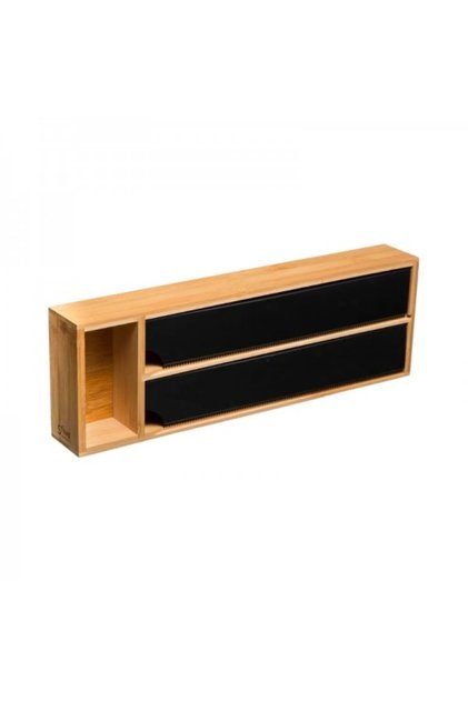 Dispenser din bambus pentru folii de bucatarie, Five, 39x5.5x13 cm