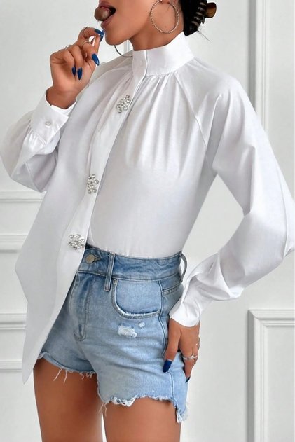 Women's Snowflake Button-Detail Shirt