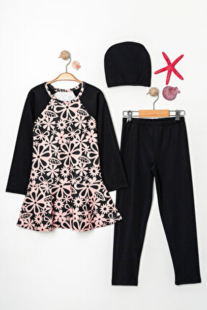 My Kids Wear Kız Çocuk Tesettür Mayo Takımı 7-16 Yaş 11459