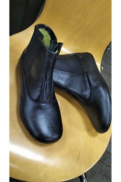 CALFET LEATHER ELASTIC AND ZIPPERED LINED INNER THICK MEST