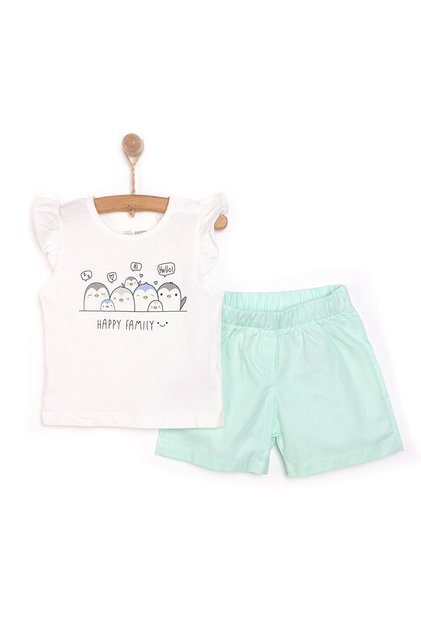HelloBaby Kız Tshirt-Şort Kız Bebek