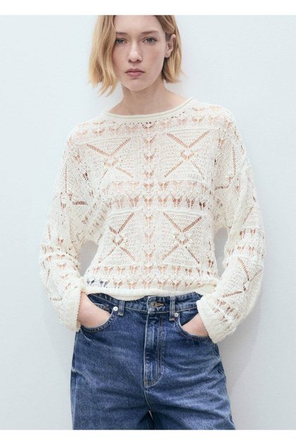 Oversize Openwork Knit Sweater