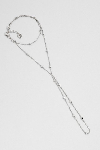 Minimal Tasarım 18 Ayar Beyaz Altın Kaplama 39 Cm Gümüş Şahmeran