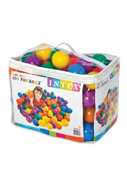 100-Piece PVC Lightweight Air Filled Fun Ball Set 8cm