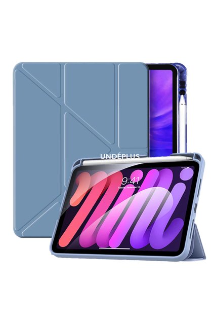 İpad 11.nesil A16 11inç/10.nesil 10.9inç Uyumlu Kılıf Kalem Bölmeli Trifolding Case Gökyüzü Mavisi