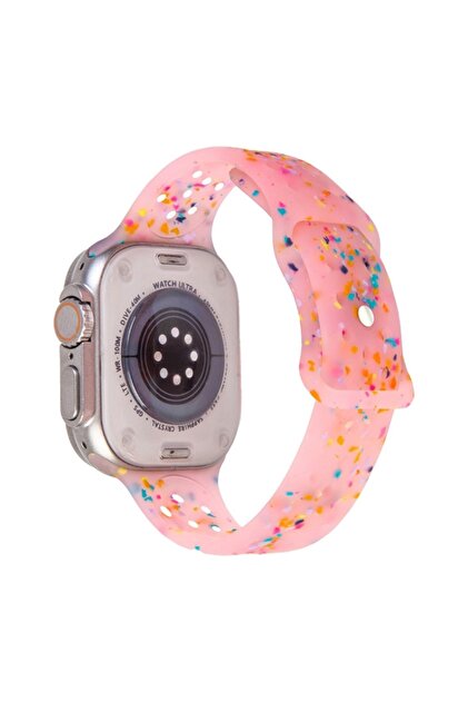 Apple Watch Seri: 1/2/3/4/5/6/se/7/8/9 (38-40-41MM) Ve Seri 10-11 (42MM) Uyumlu Silikon Kordon