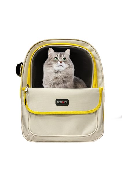 Hava Kanallı Cepli Kedi ve Köpek El ve Sırt Taşıma Çantası