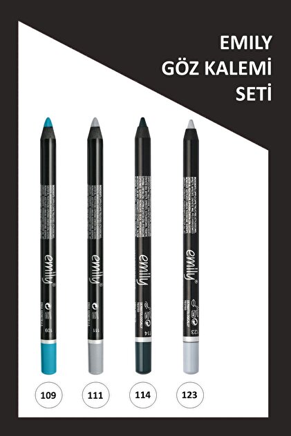 Emily　3セット Golden Rose Emily Waterproof Eye Pencil 4'Lü Set No:109-111-114