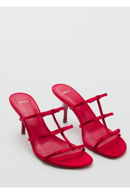 Strappy and Tie Detailed Heel Sandals