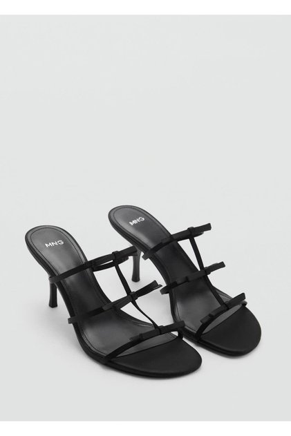 Strappy and Tie Detailed Heel Sandals
