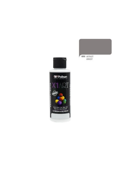X1art Vernikli Hobi Boyası 120ml - 0050 Antrasit