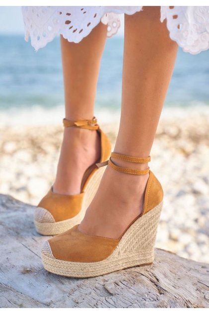Sandale cu platforma Saniza camel
