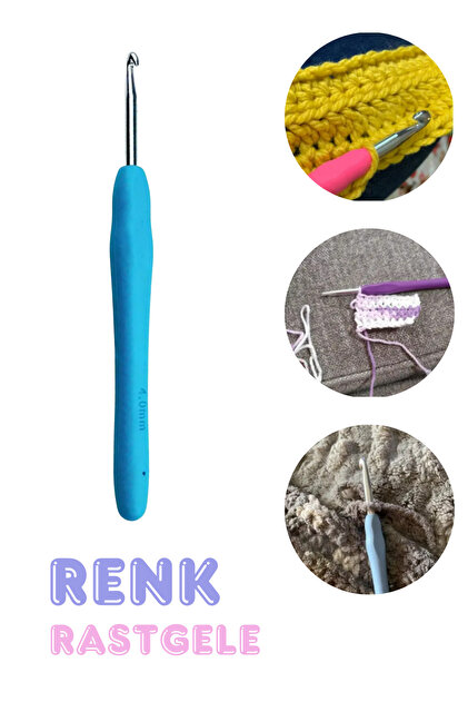 Silikon Saplı Tığ-Ergonomik ve Yumuşak Saplı Tığ (Renk: Rastgele)
