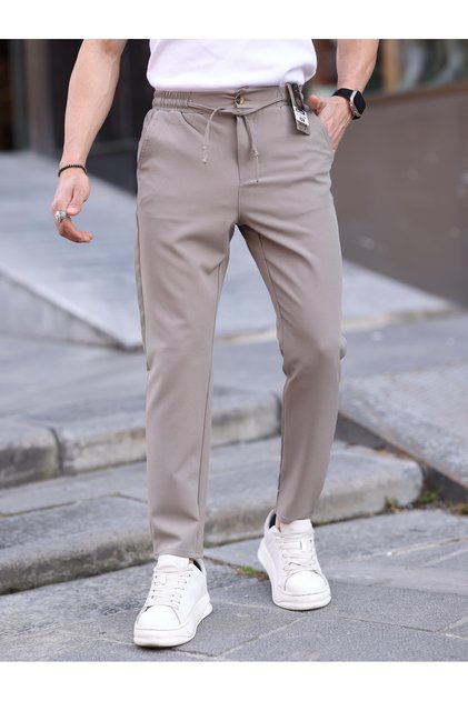 Herren Casual Double Fabric Side Elastic Jogger-Hose