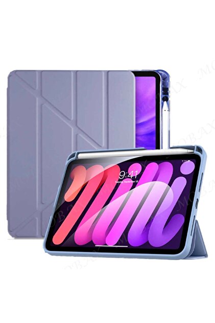 iPad Air 11inç M4/M3/M2 Air 4/5.nesil 10.9 Uyumlu Kılıf Kalem Şarj Bölmeli Lavendery Gray