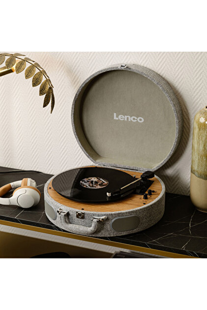 Lenco LS-66-GY Wooden Dahili Hoparlörlü Pikap-LS-66GY - Fiyatı
